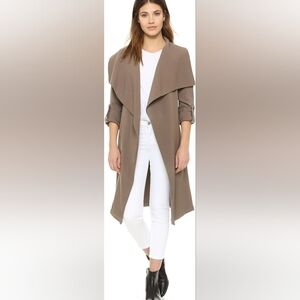 Soia & Kyo Draped Trench Coat with Oversized Lapels